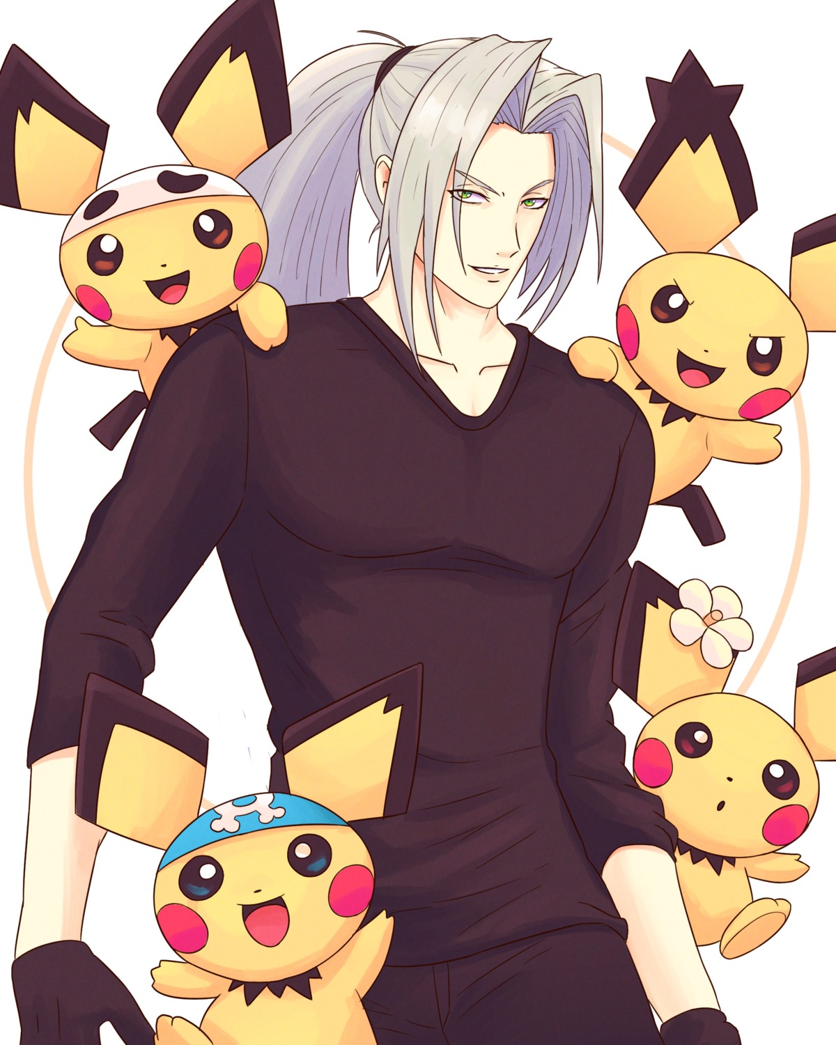 final_fantasy final_fantasy_vii pichu pokemon sephiroth truejekart