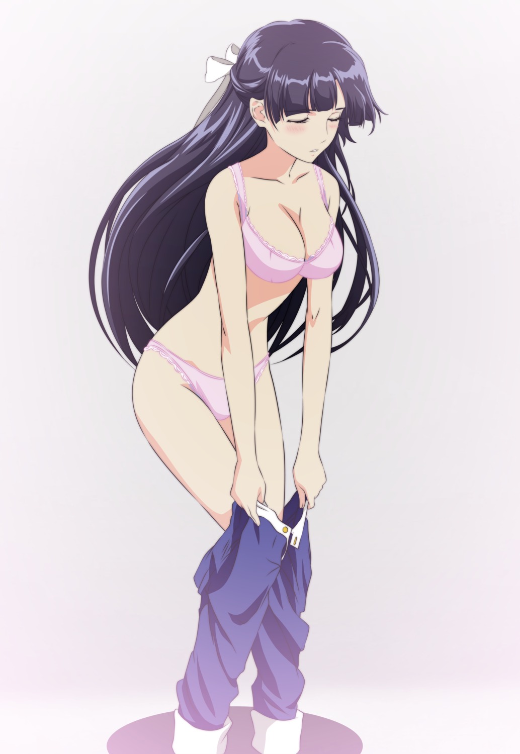 bra cleavage kakumeiki_valvrave pantsu rukino_saki undressing vector_trace