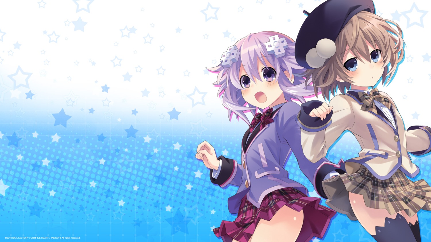 blanc choujigen_game_neptune neptune seifuku thighhighs tsunako wallpaper