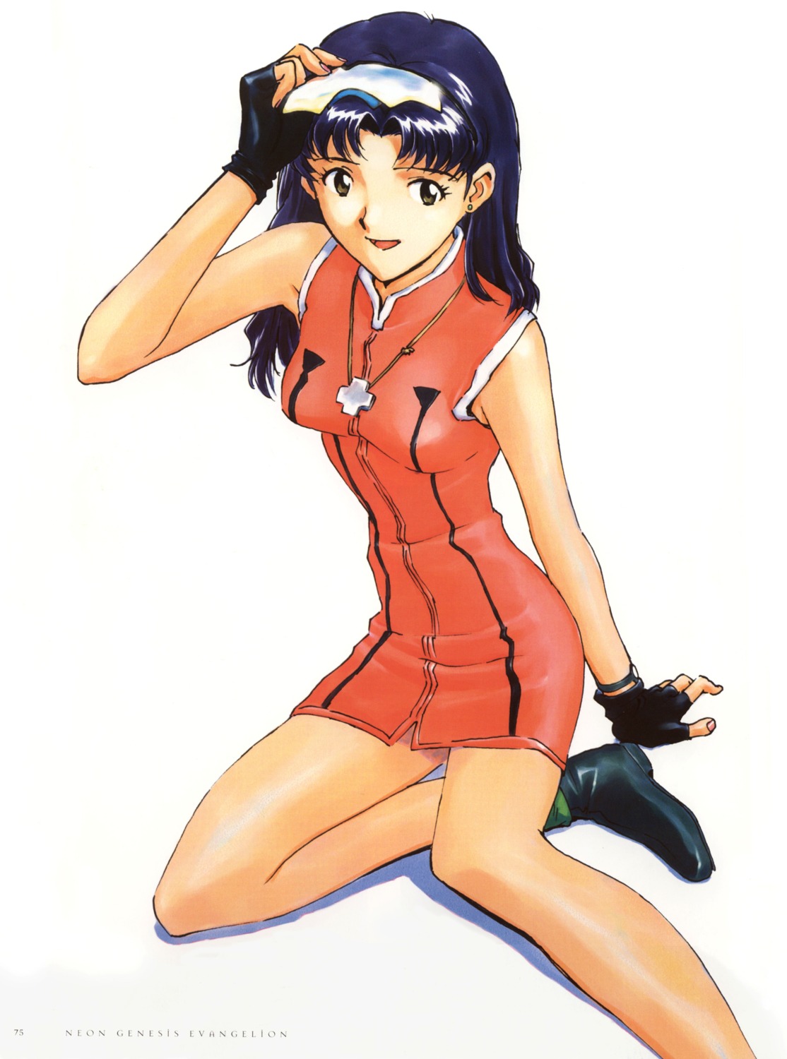 dress katsuragi_misato neon_genesis_evangelion sadamoto_yoshiyuki