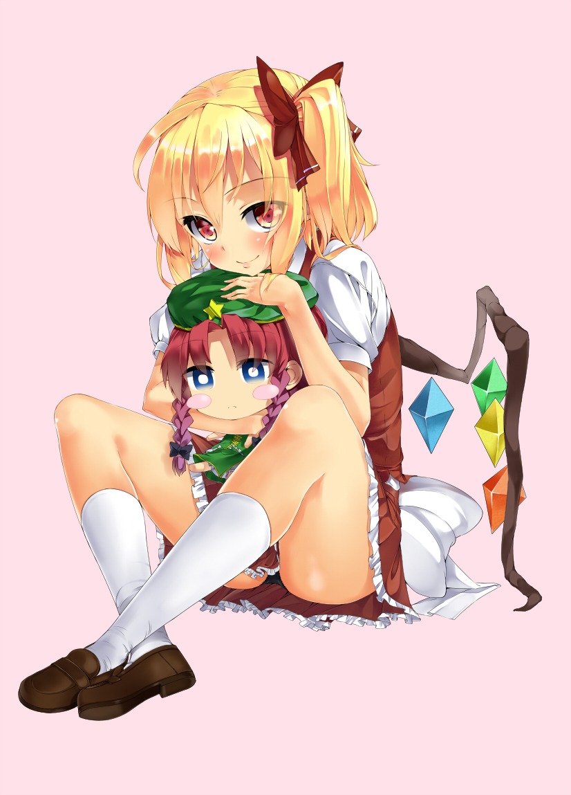 flandre_scarlet hong_meiling mamedenkyuu pantsu touhou