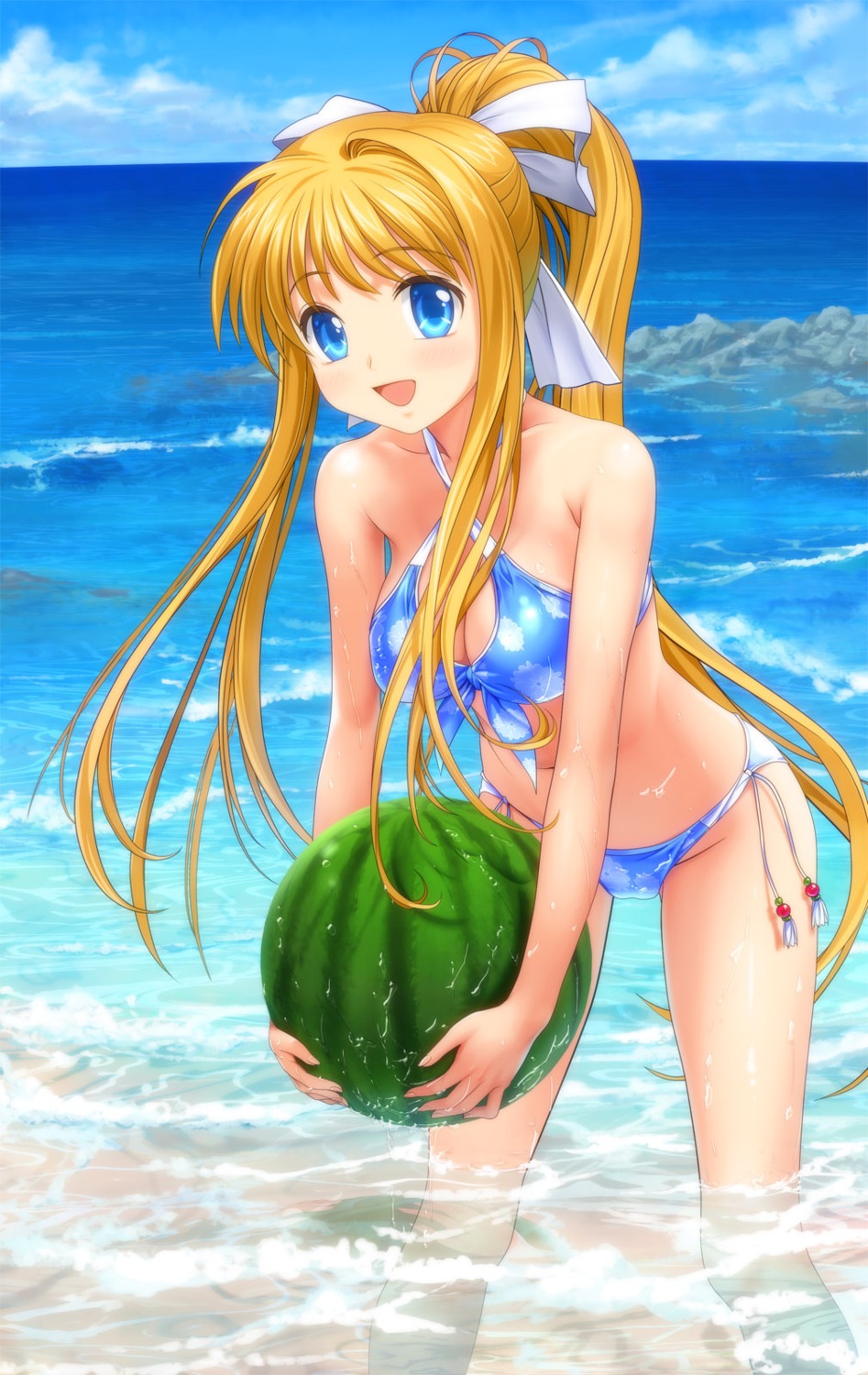 air bikini cameltoe cleavage jpeg_artifacts kamio_misuzu moonknives swimsuits