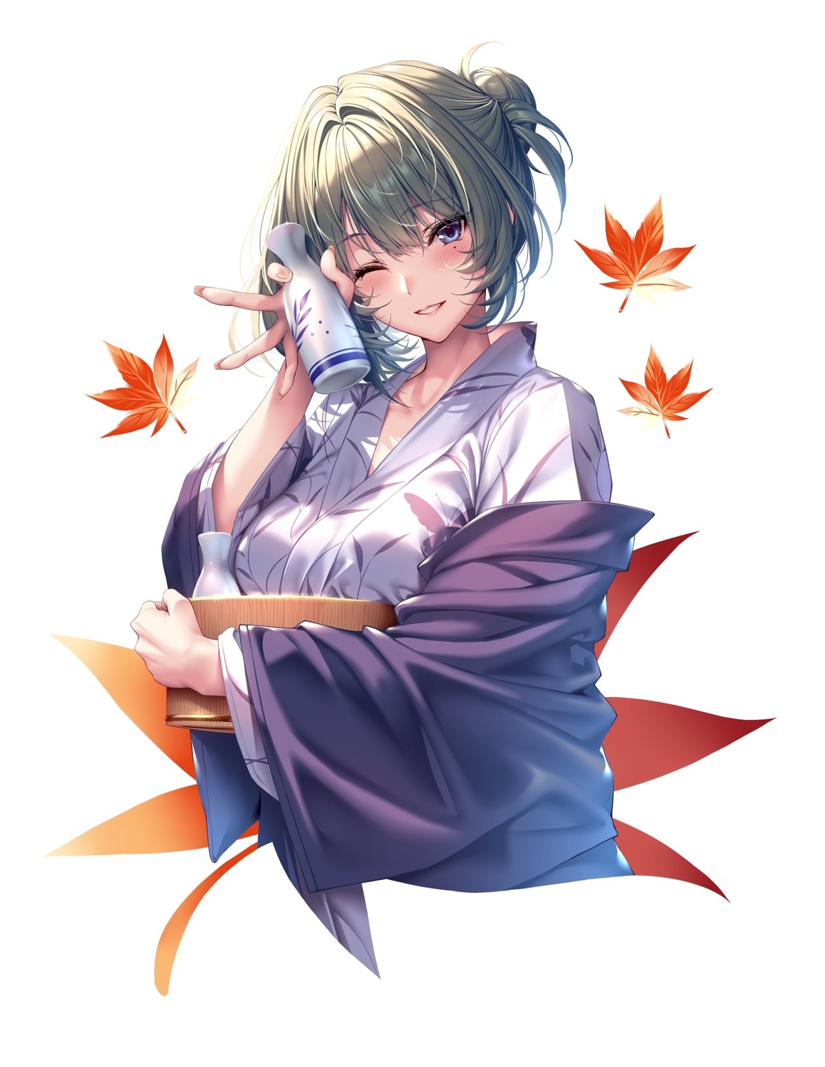 piromizu sake takagaki_kaede the_idolm@ster the_idolm@ster_cinderella_girls yukata