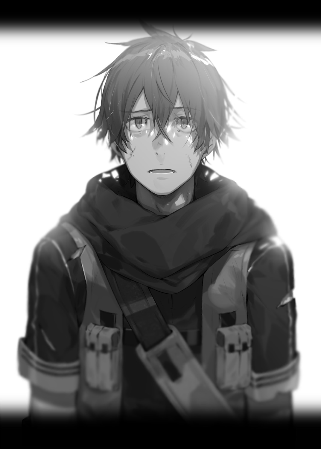 hai_to_gensou_no_grimgar monochrome shirai_eiri