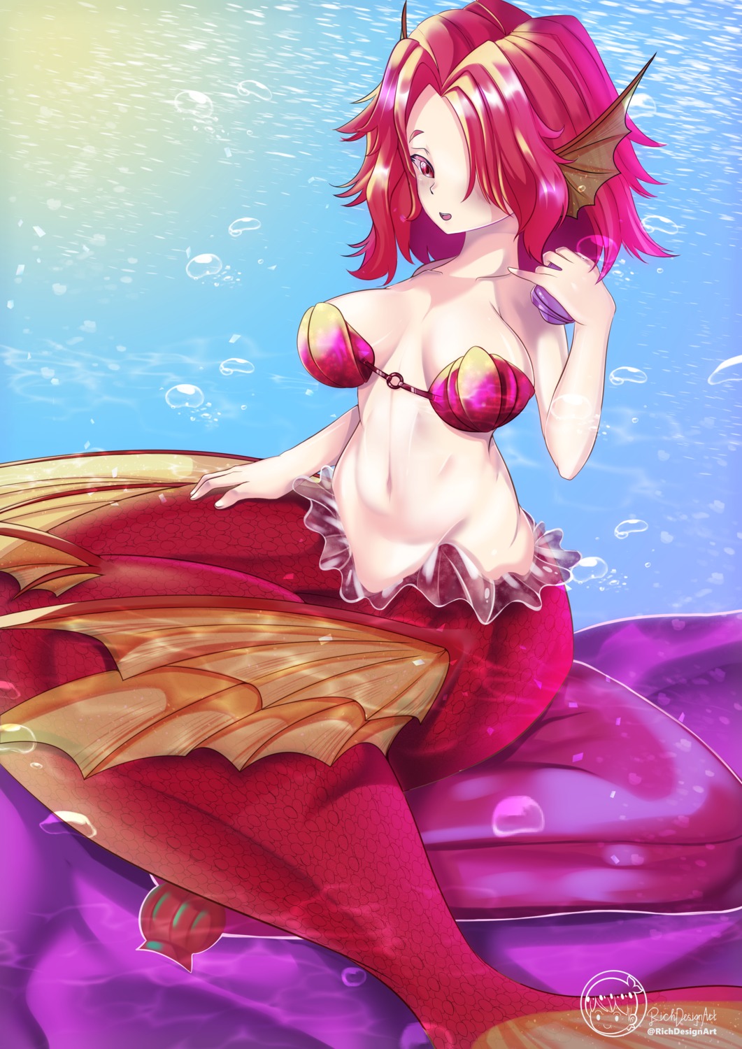 bikini_top mermaid monster_girl swimsuits tagme tail