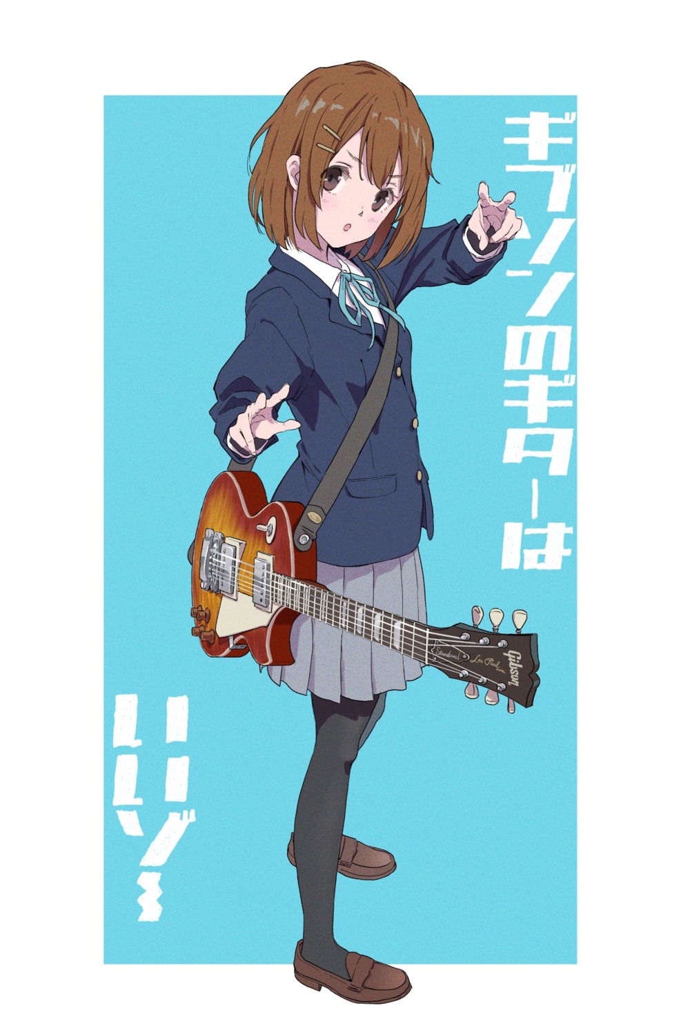 guitar hasisisissy hirasawa_yui k-on! pantyhose seifuku