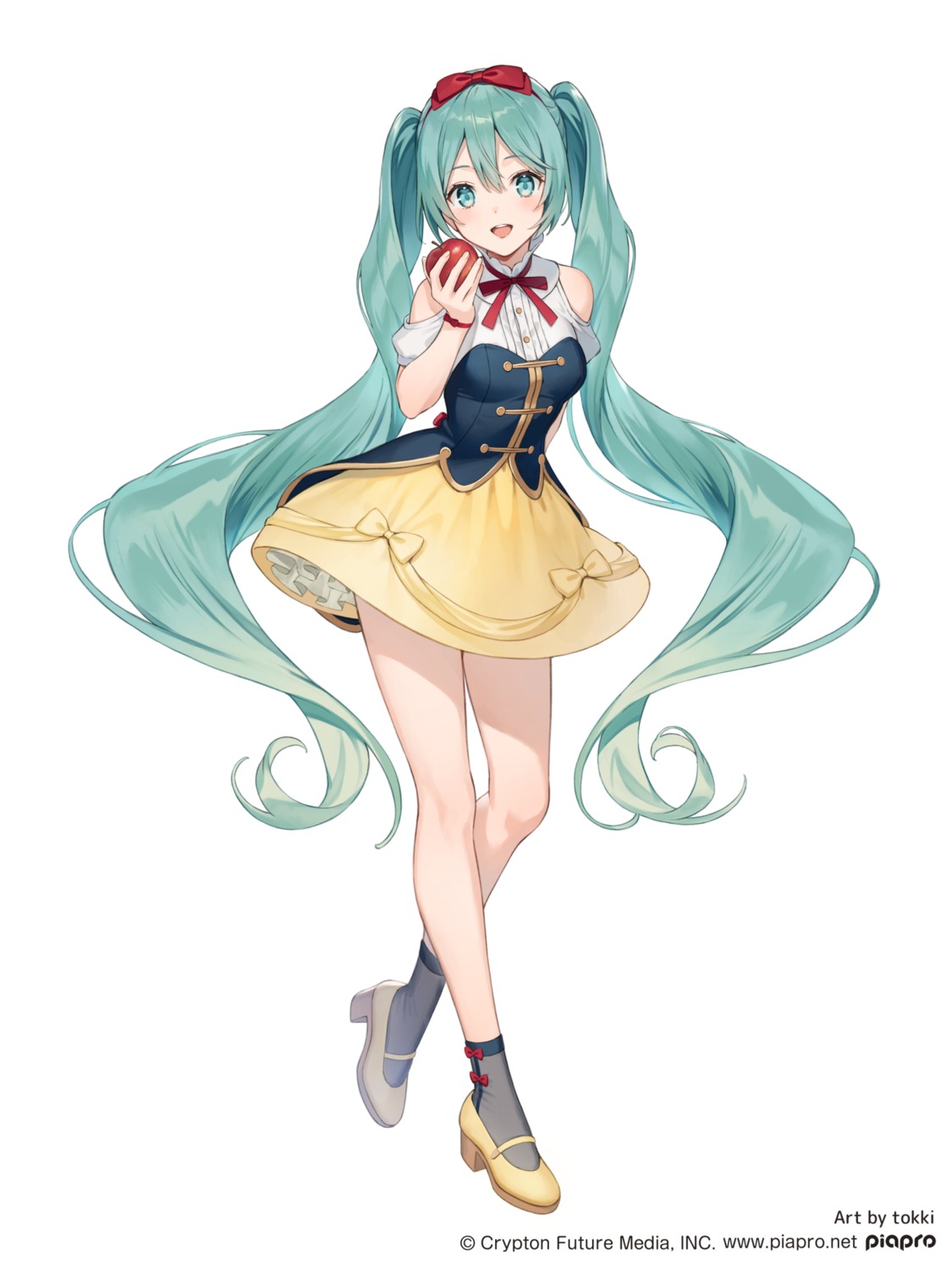 hatsune_miku heels skirt_lift tokki vocaloid vocaloid_append