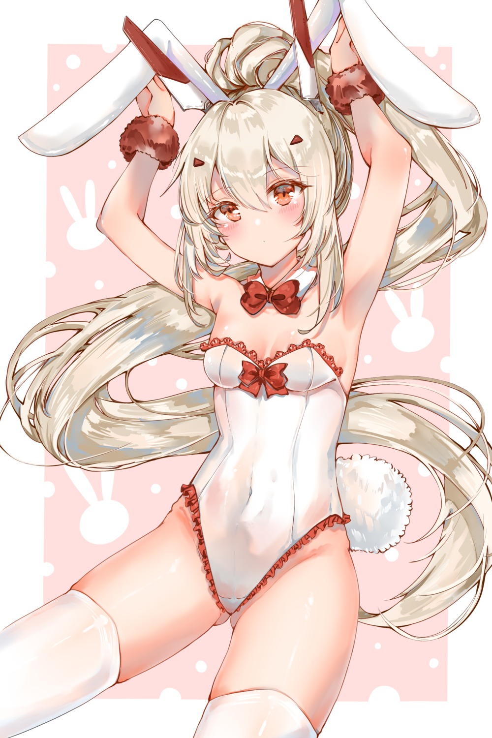 animal_ears ayanami_(azur_lane) azur_lane bunny_ears bunny_girl tail thighhighs yukineko1018