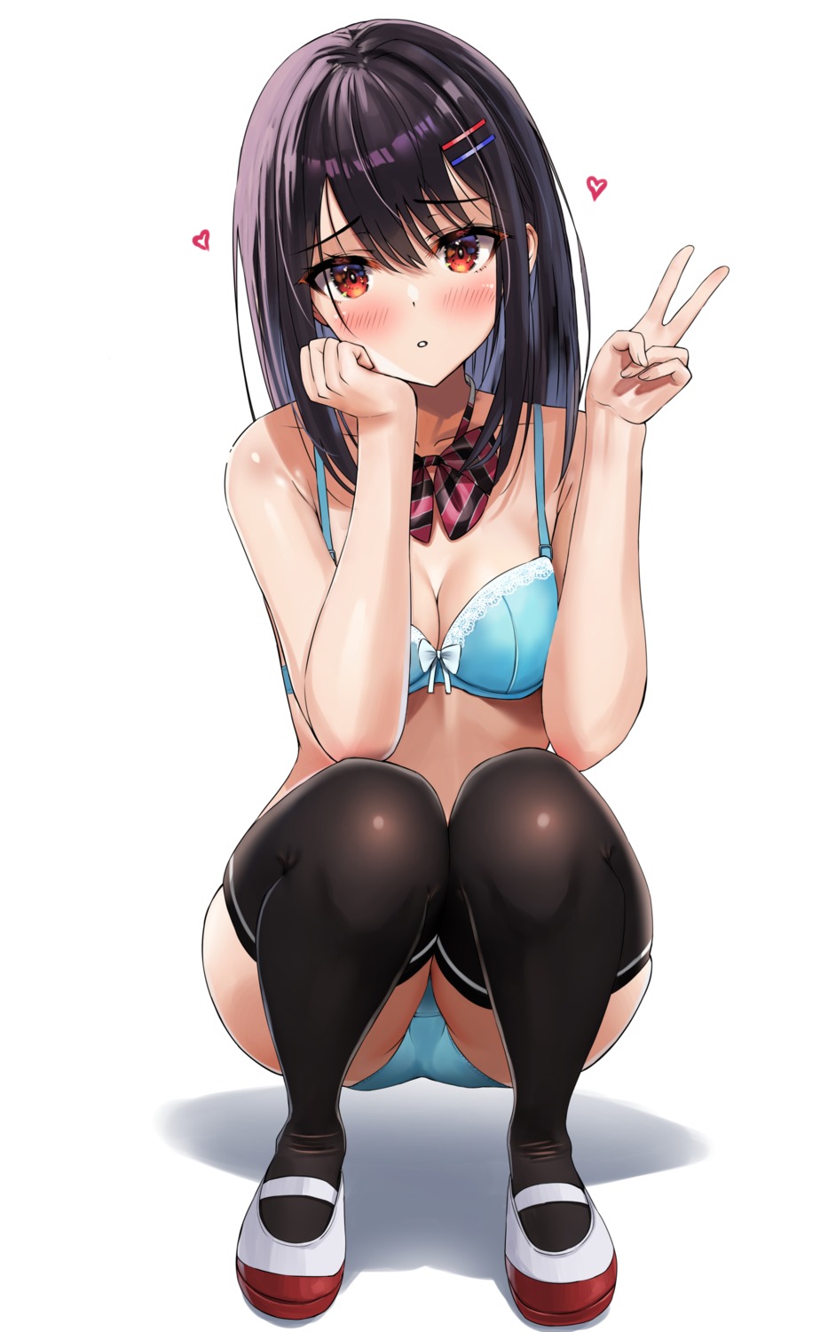 bra pantsu thighhighs yukemuriganmo