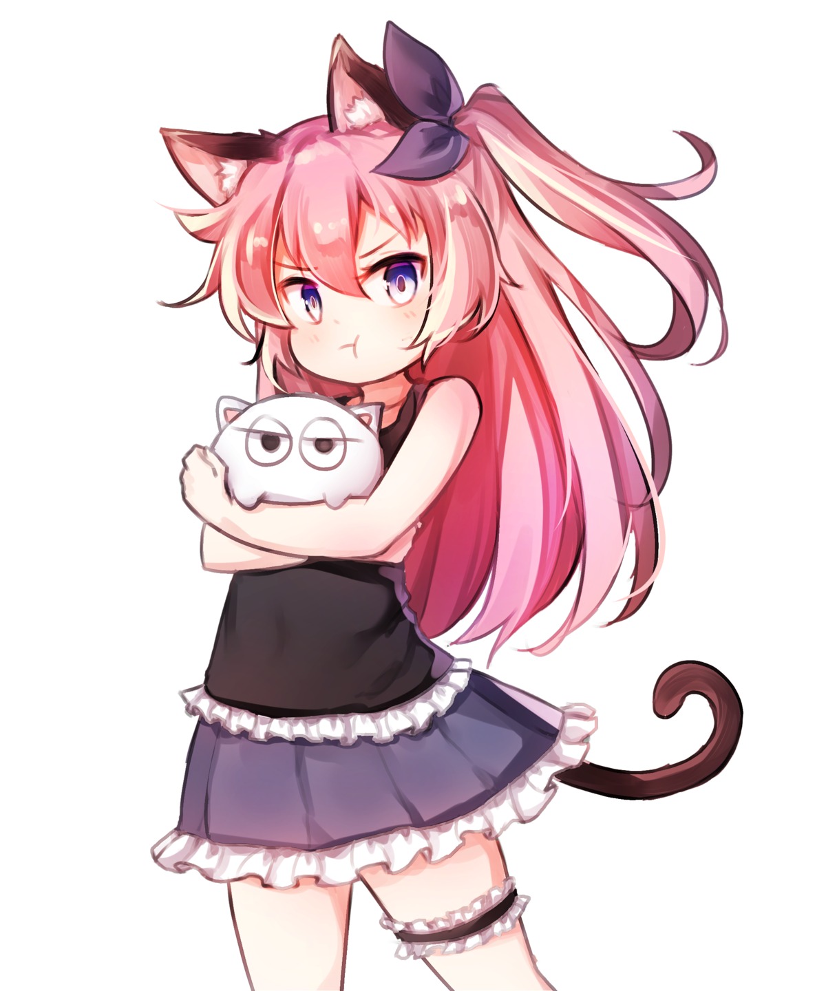 animal_ears garter kosobin nekomimi tail