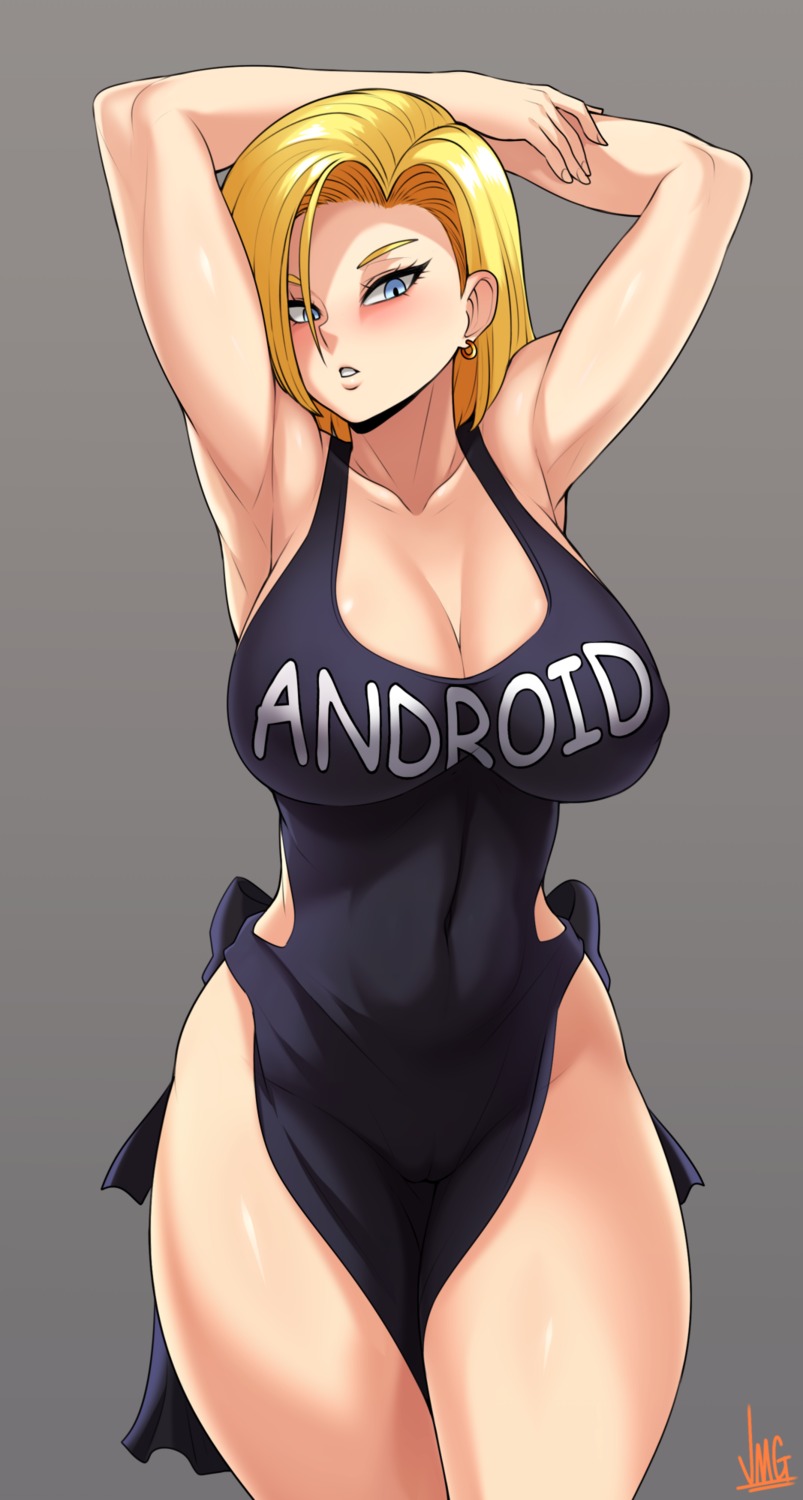 android_18 dragon_ball dragon_ball_z erect_nipples jmg naked_apron