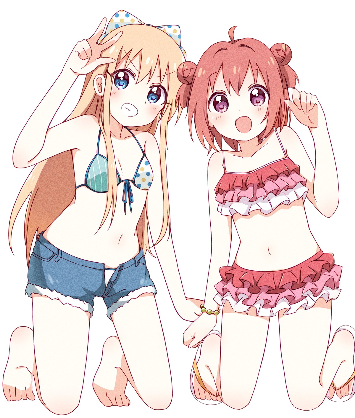 akaza_akari bikini mesushio swimsuits toshinou_kyouko yuru_yuri