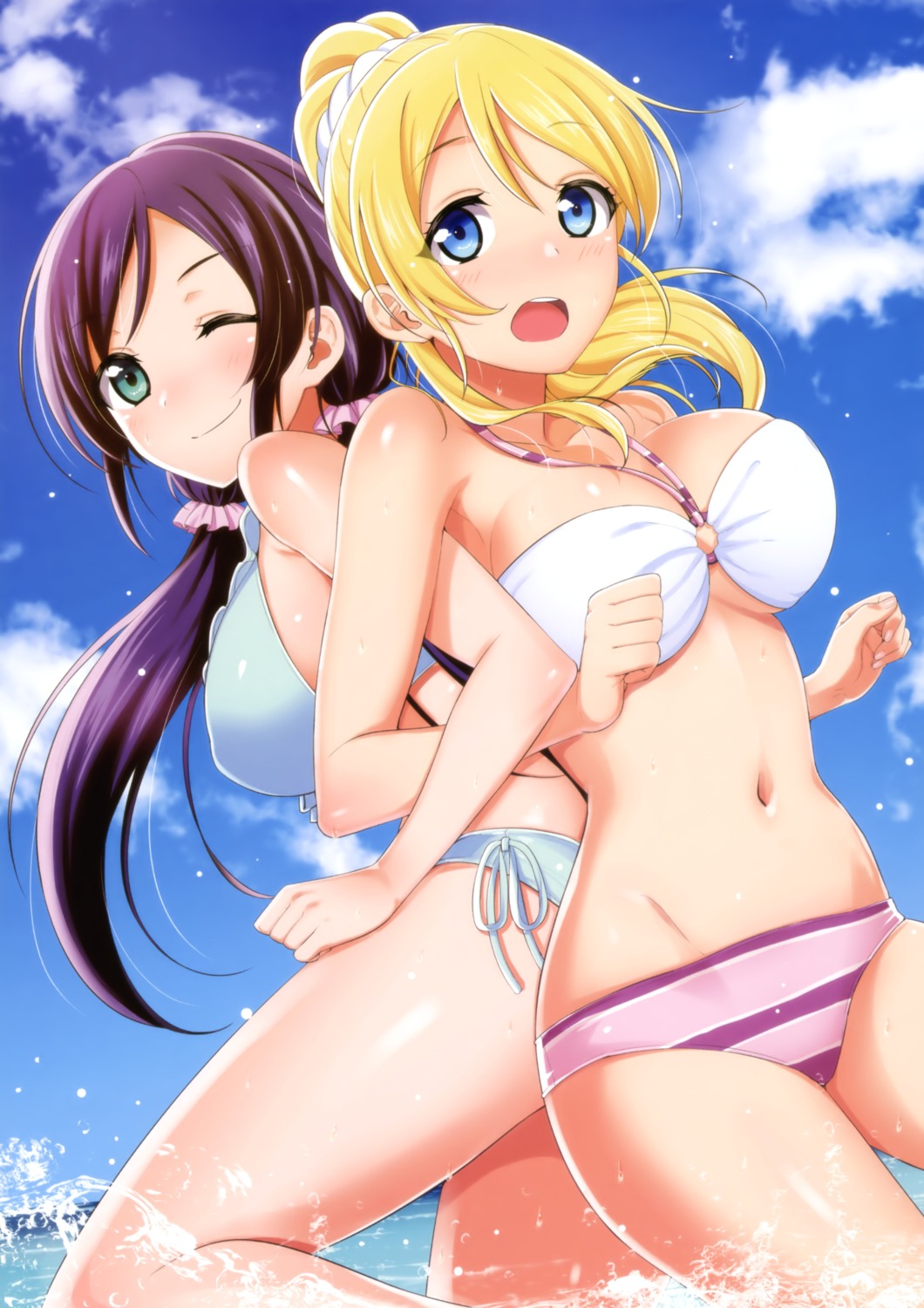 ayase_eli bikini love_live! swimsuits tagme toujou_nozomi