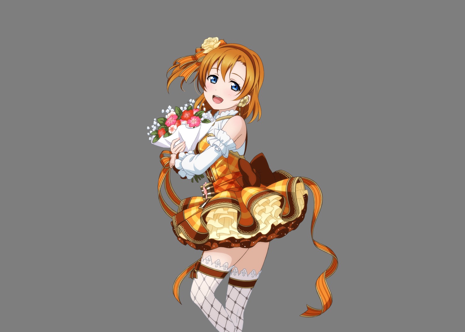 cropme dress kousaka_honoka love_live! thighhighs transparent_png