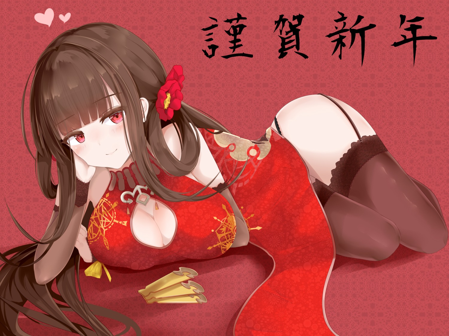 chinadress cleavage dsr-50_(girls_frontline) girls_frontline ru_zhai stockings thighhighs