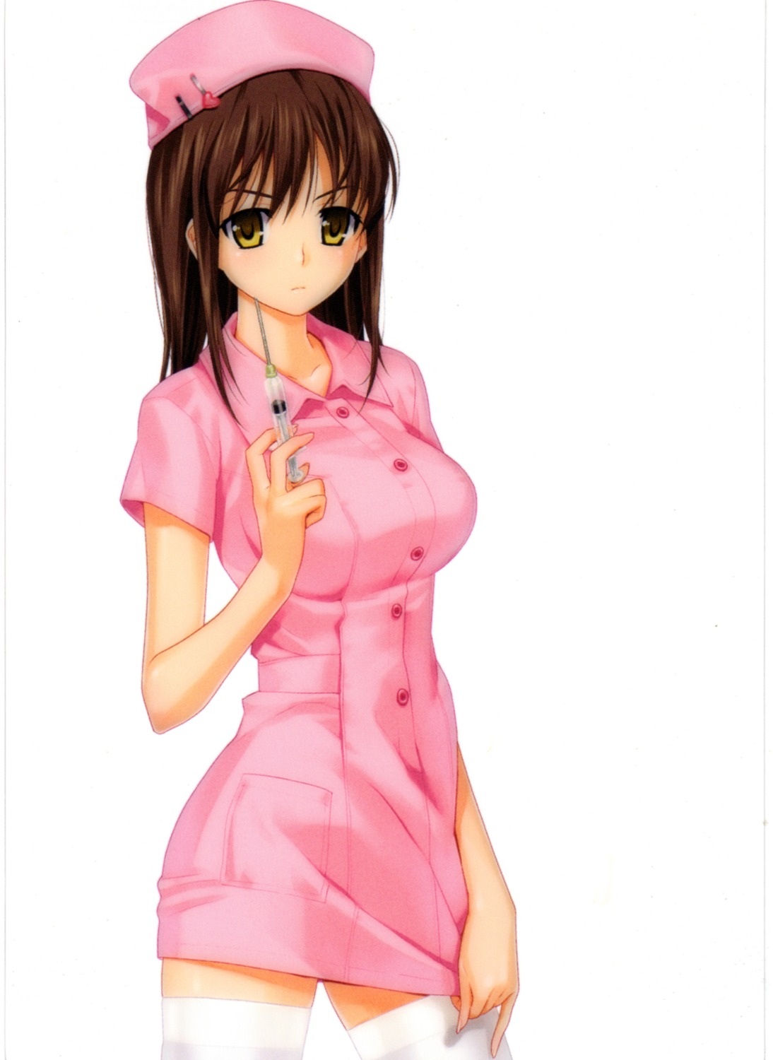 daimonji_emi happoubi_jin nurse screening thighhighs zettai_shougeki_platonic_heart