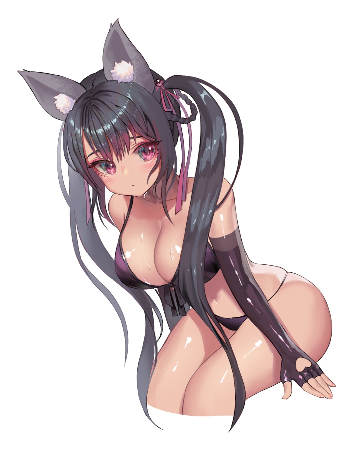 animal_ears annie_(destiny_child) bikini destiny_child myabit swimsuits