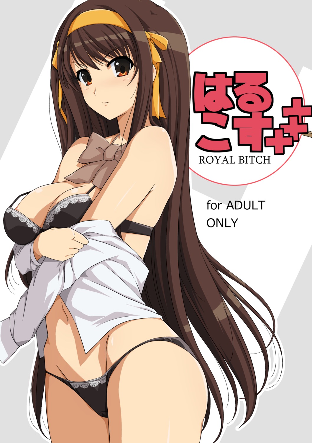 bra breast_hold haruhisky open_shirt pantsu suzumiya_haruhi suzumiya_haruhi_no_yuuutsu