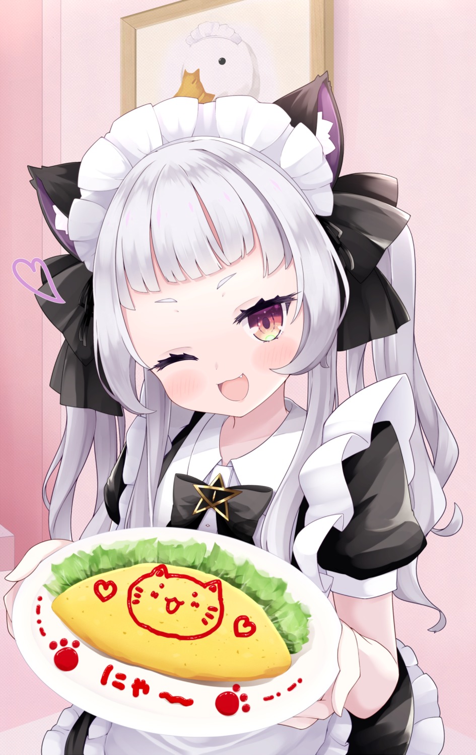 animal_ears cocozasa hololive maid murasaki_shion nekomimi