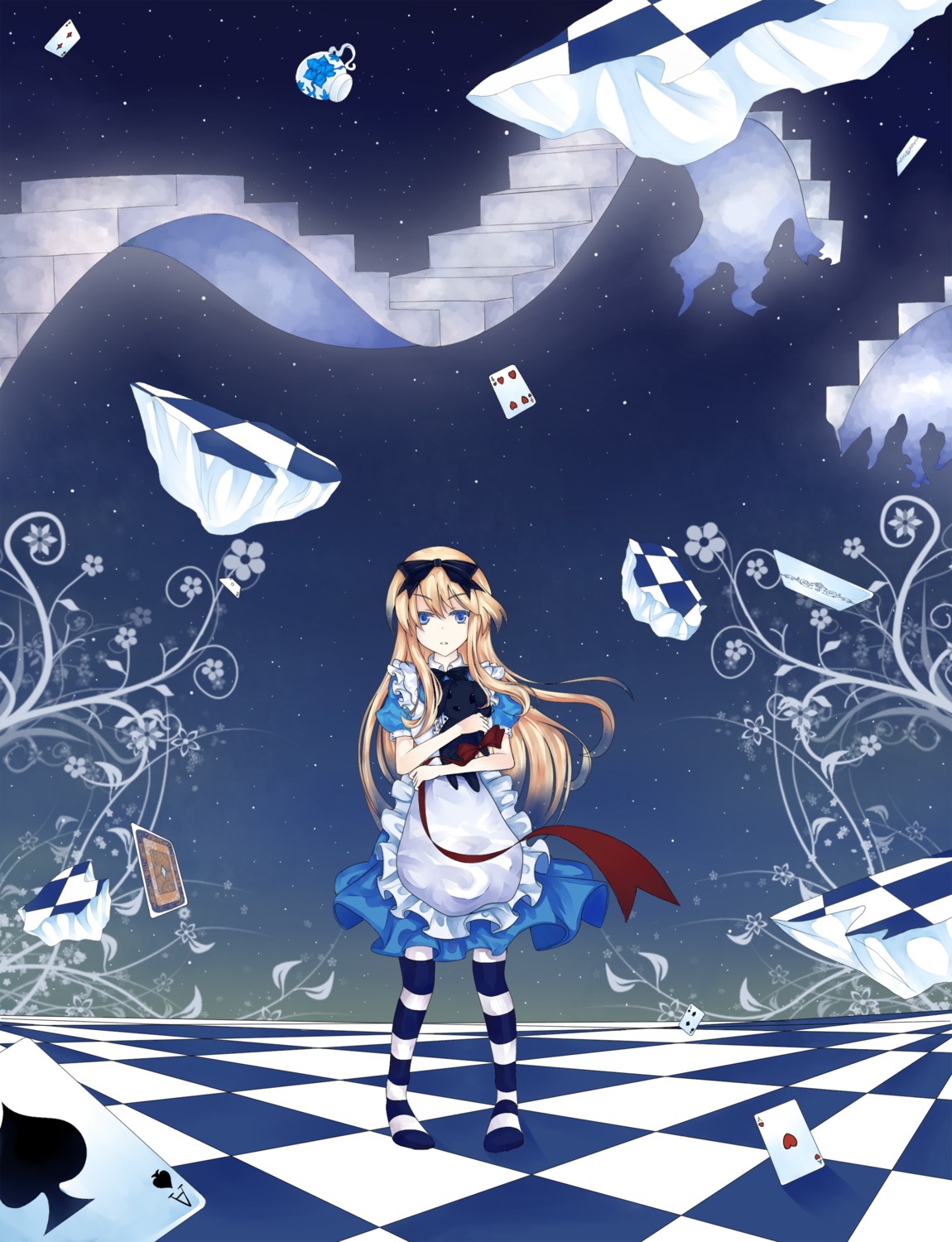 alice alice_in_wonderland crowe dress neko pantyhose