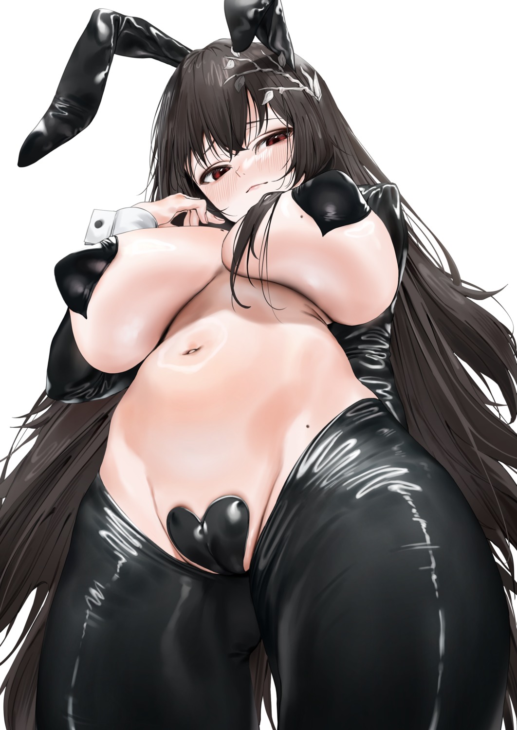 animal_ears breasts bunny_ears bunny_girl cameltoe maebari no_bra pantyhose pasties poharo rame_tree