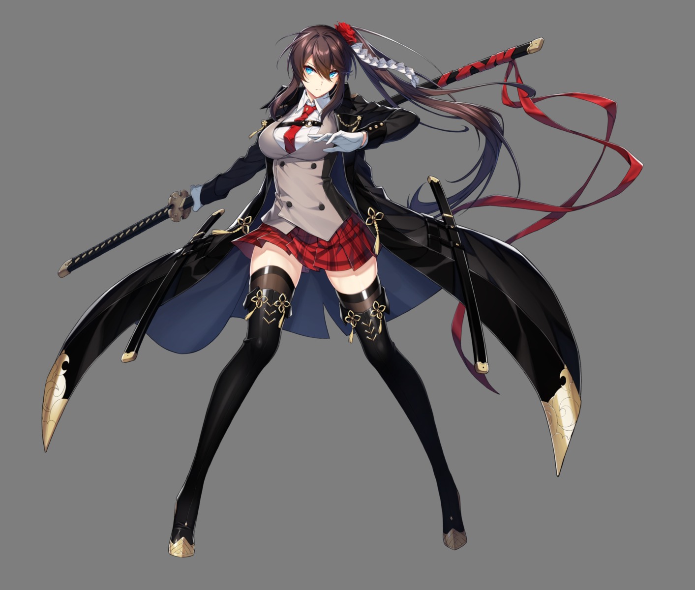 counter:side seifuku sword tagme thighhighs transparent_png