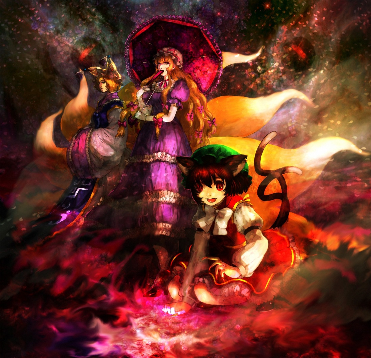 chen touhou wawon yakumo_ran yakumo_yukari