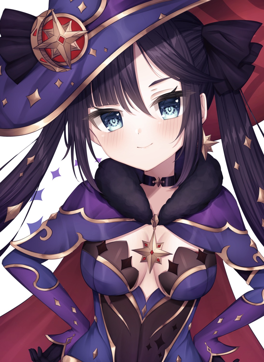 genshin_impact leotard miitaodao mona_megistus no_bra witch