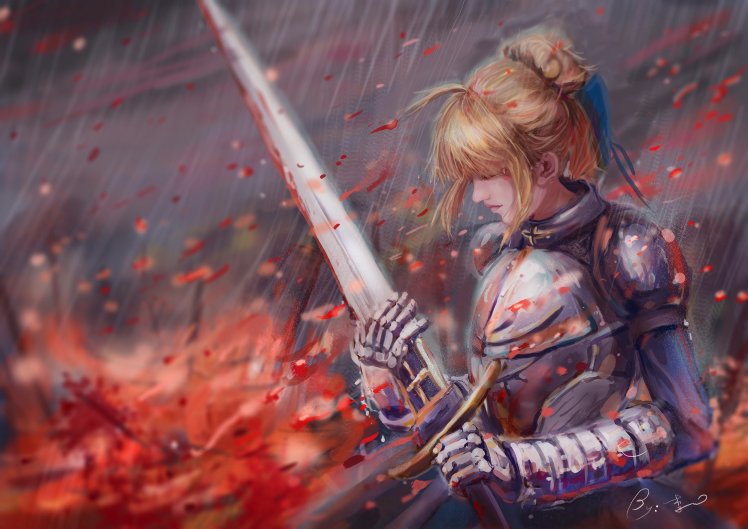 armor ba_quzi_mu fate/stay_night saber sword