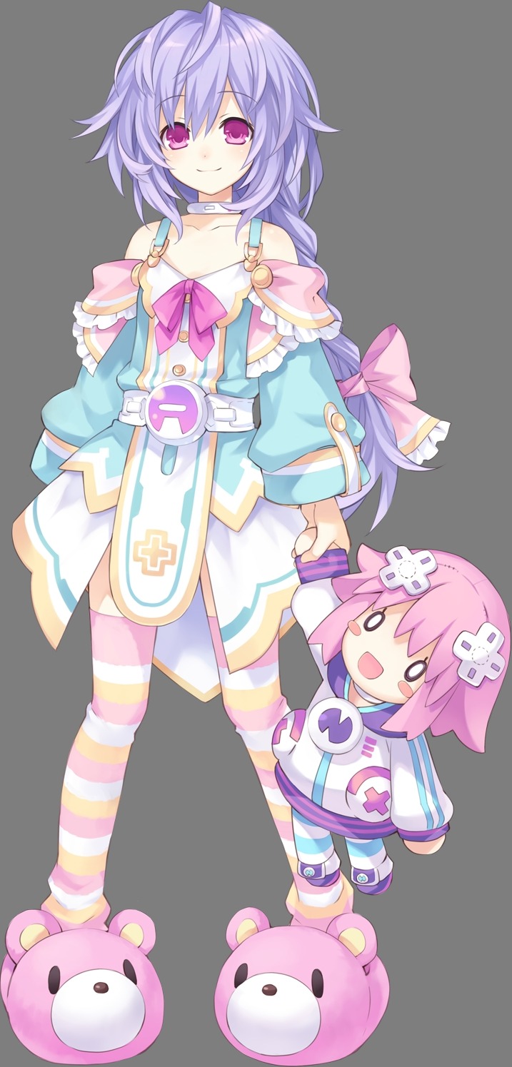 choujigen_game_neptune kami_jigen_game_neptune_v pururut thighhighs transparent_png tsunako