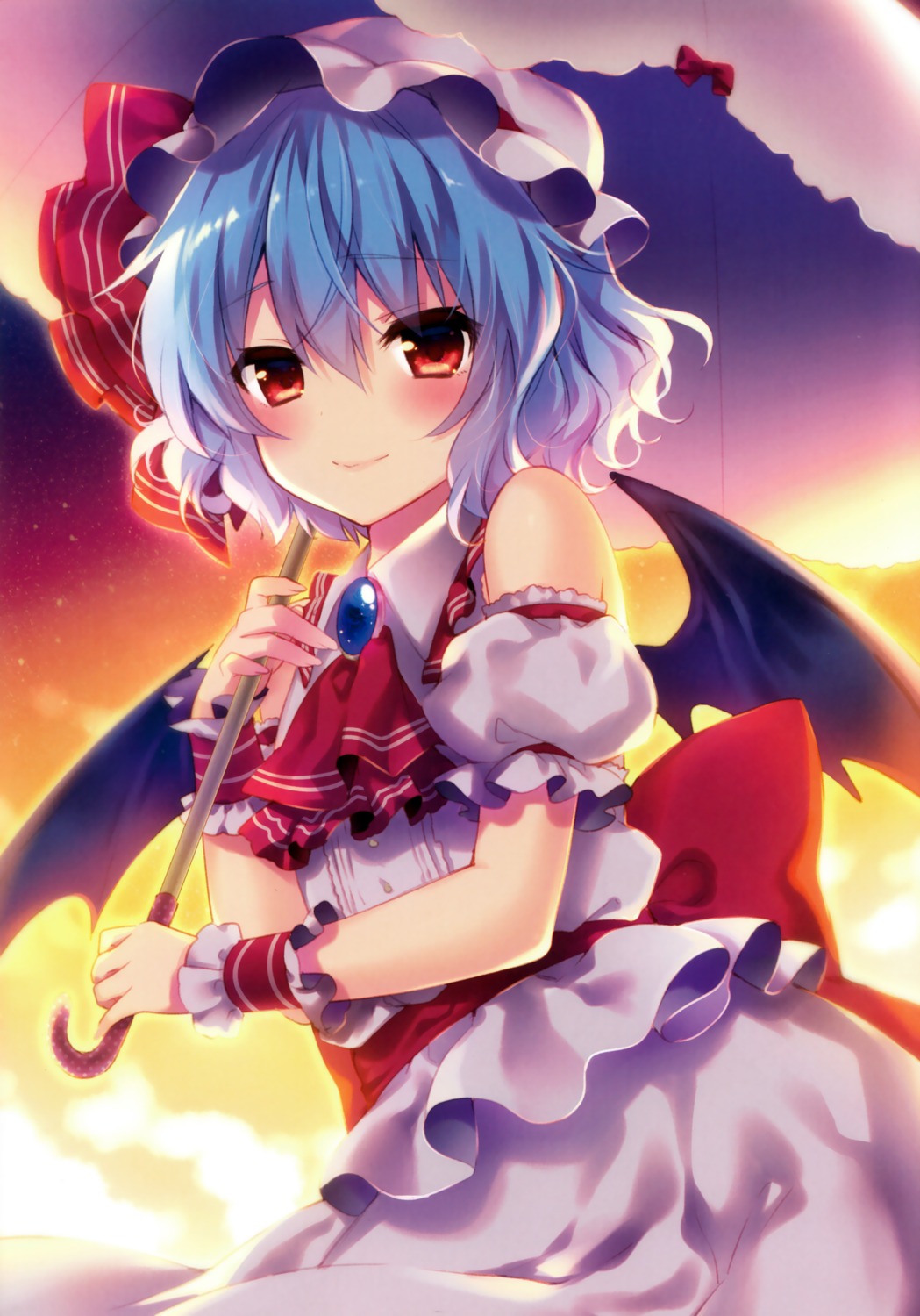 eterna remilia_scarlet riichu touhou umbrella wings