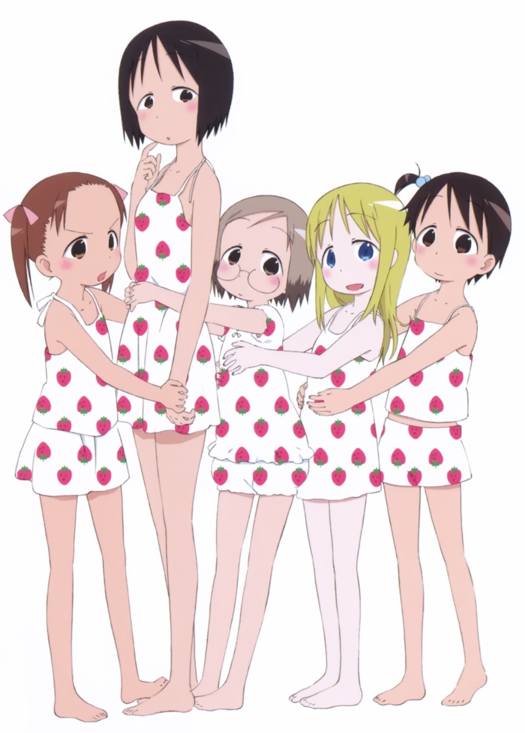 ana_coppola bloomers breast_grab dress feet ichigo_mashimaro itou_chika itou_nobue matsuoka_miu megane sakai_kyuuta sakuragi_matsuri summer_dress