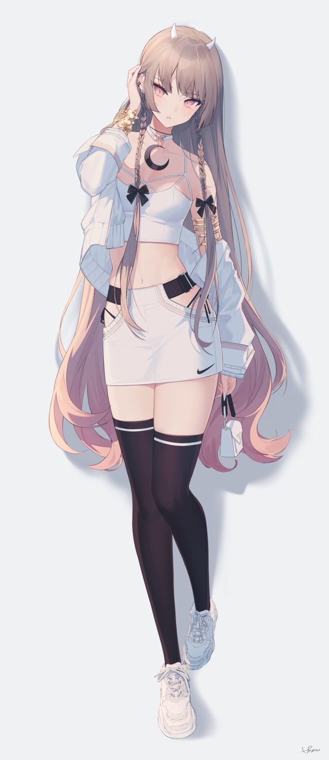 horns snow_is thighhighs