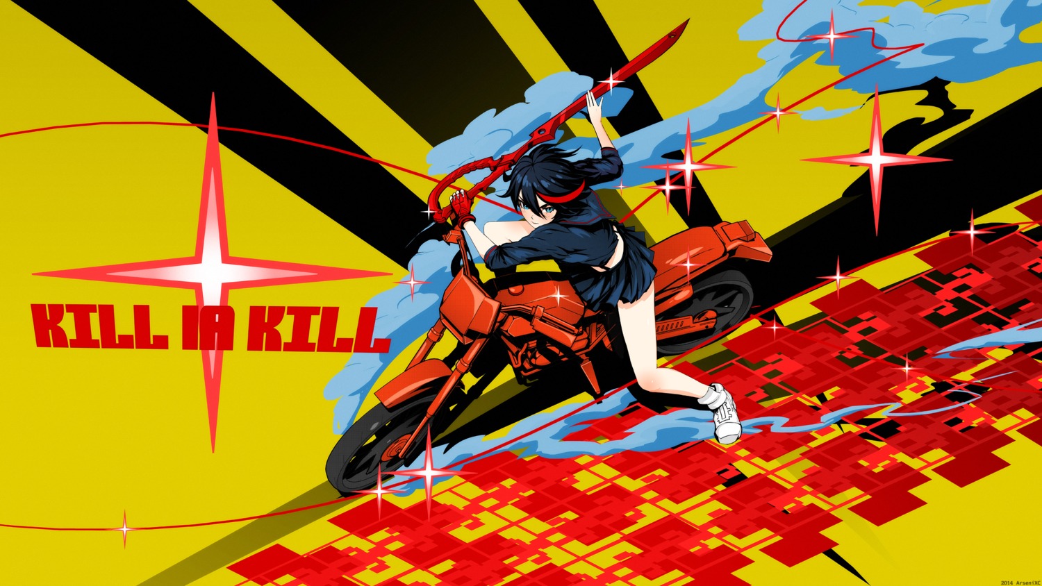 arsenixc kill_la_kill matoi_ryuuko seifuku senketsu sword