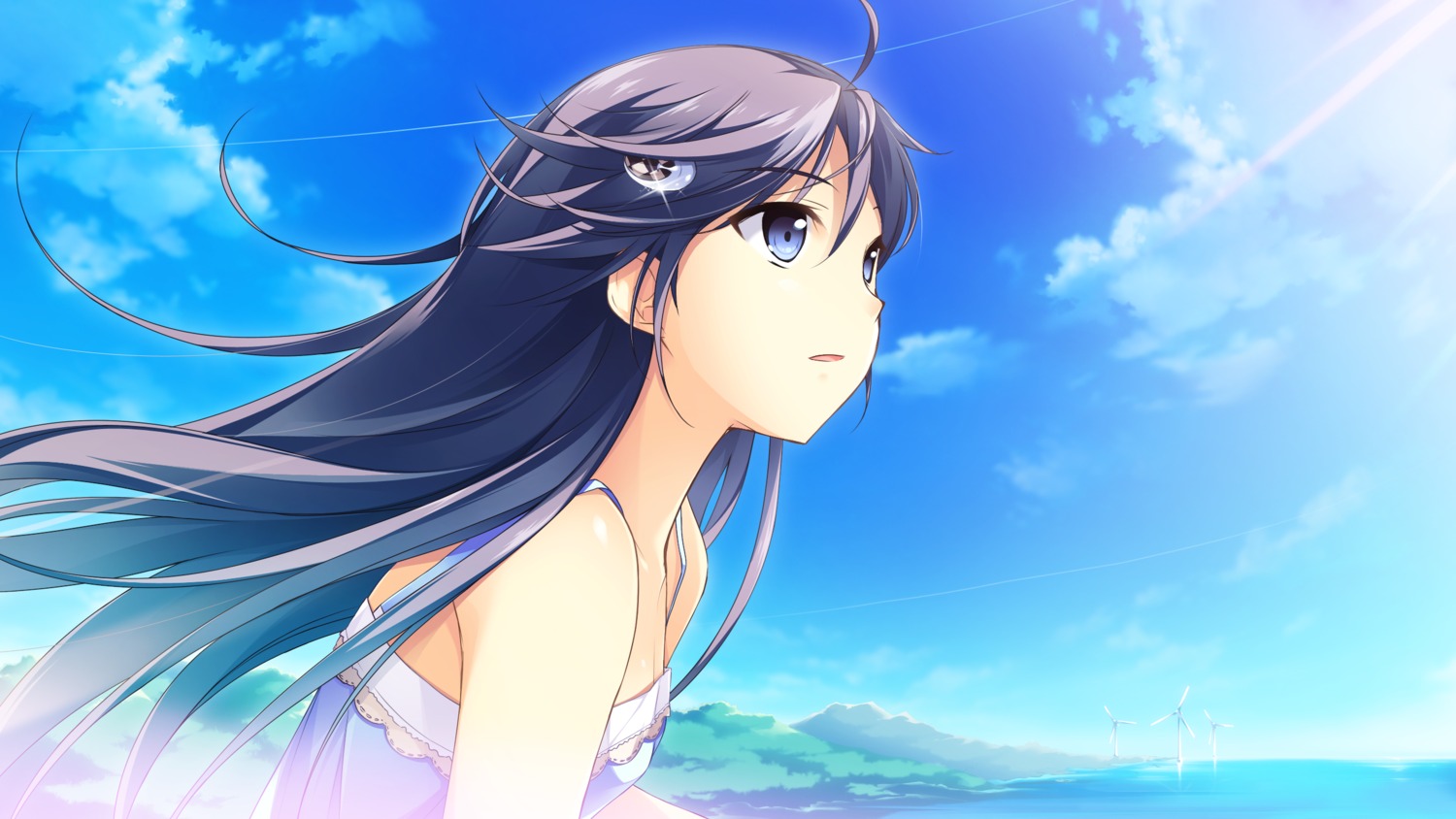 dress game_cg kono_oozora_ni_tsubasa_wo_hirogete misagi_isuka pulltop summer_dress yashima_takahiro