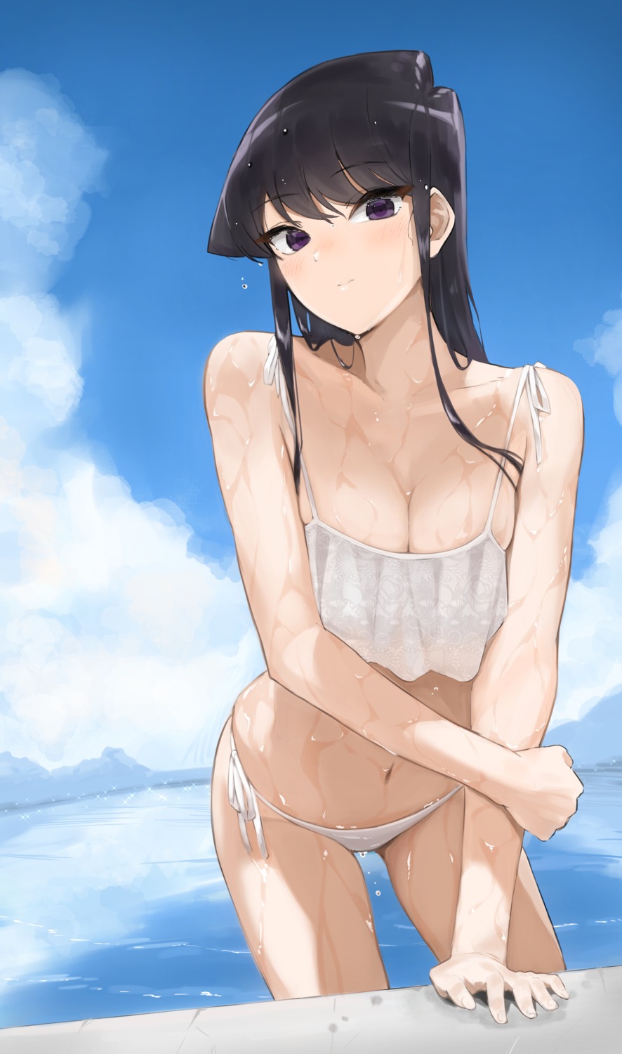 bikini komi-san_wa_komyushou_desu. komi_shouko swimsuits takita_(takita3411) wet