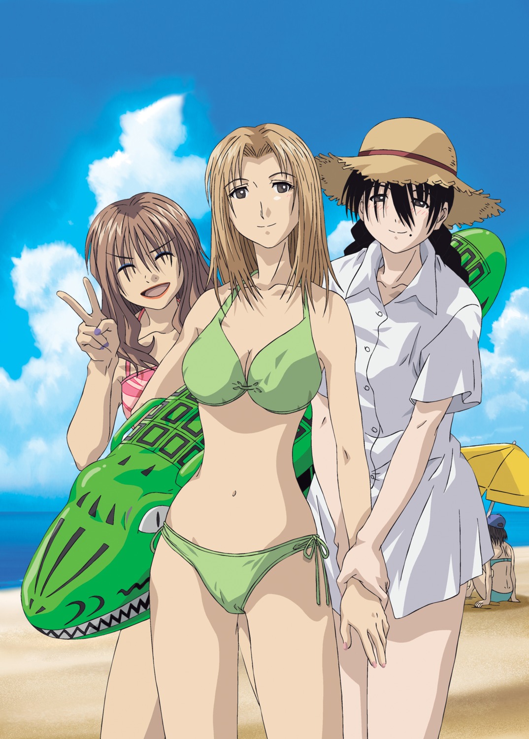 bikini genshiken kasukabe_saki ohno_kanako swimsuits