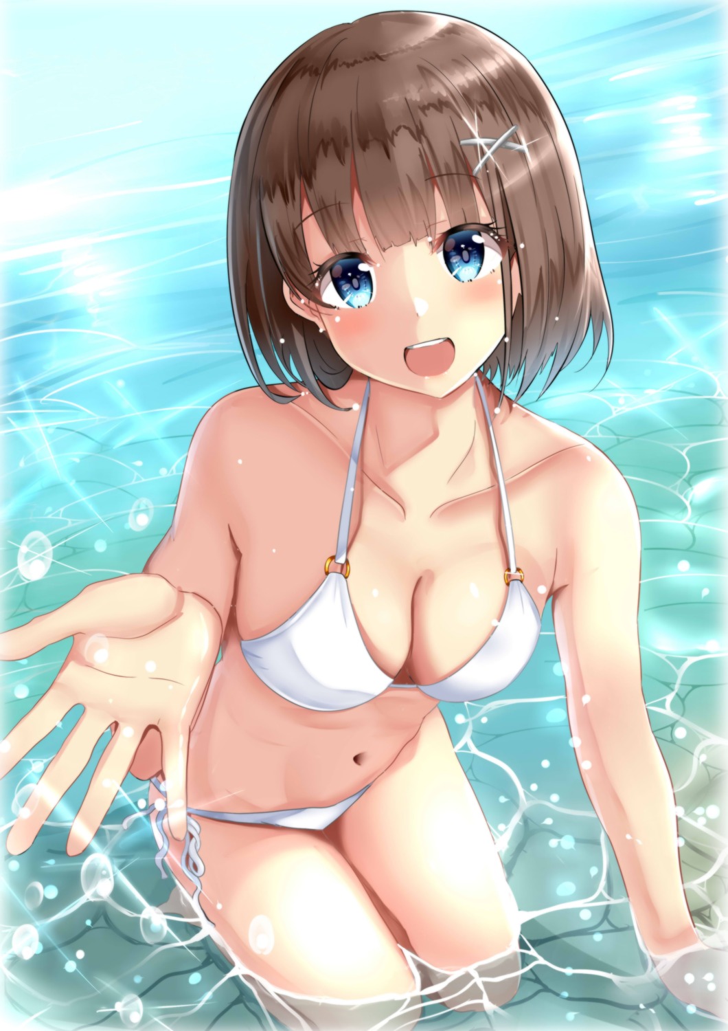 bikini himura_moritaka swimsuits wet