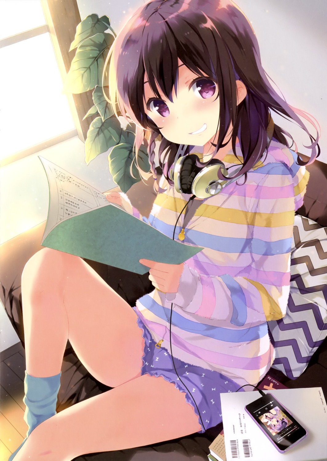 gi(a)rlish_number headphones karasuma_chitose_(giarlish_number) ohara_tometa pajama qp:flapper