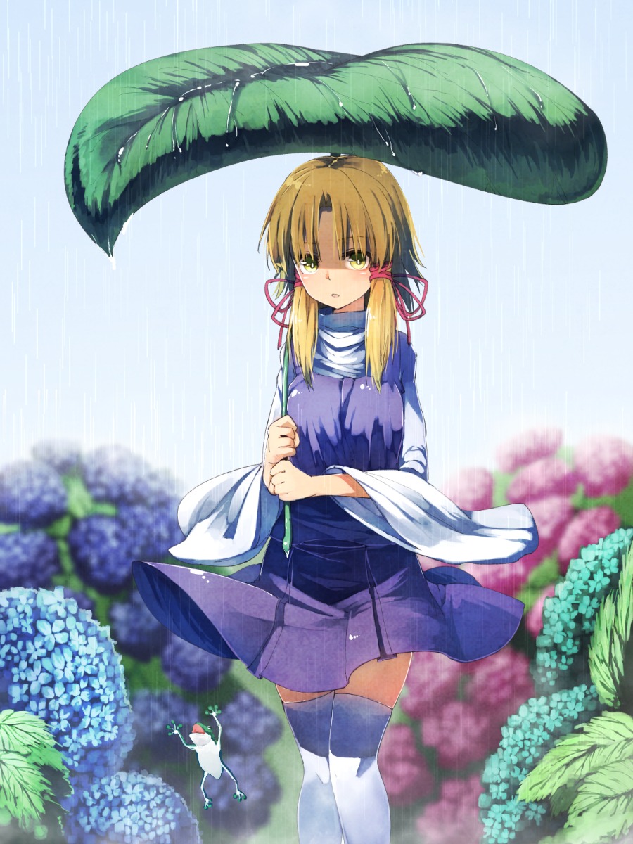 ibuki_notsu moriya_suwako thighhighs touhou