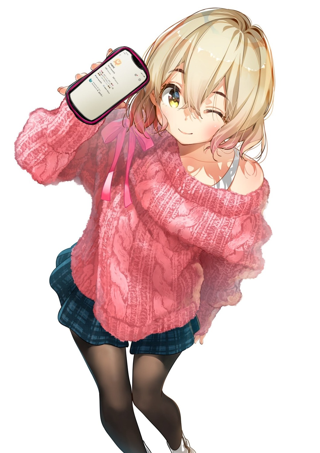 kanojo_okarishimasu miyajima_reiji nanami_mami pantyhose sweater