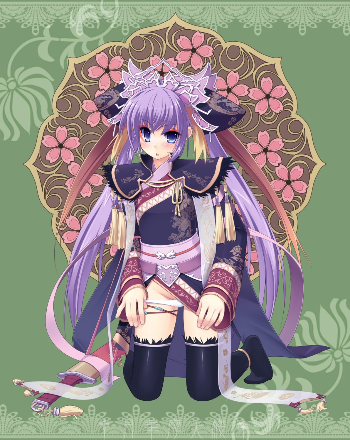 amasa_mitsunaru pantsu sangokushi_taisen thighhighs touhaku