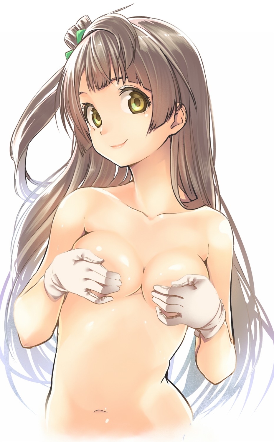 breast_hold love_live! minami_kotori naked santa