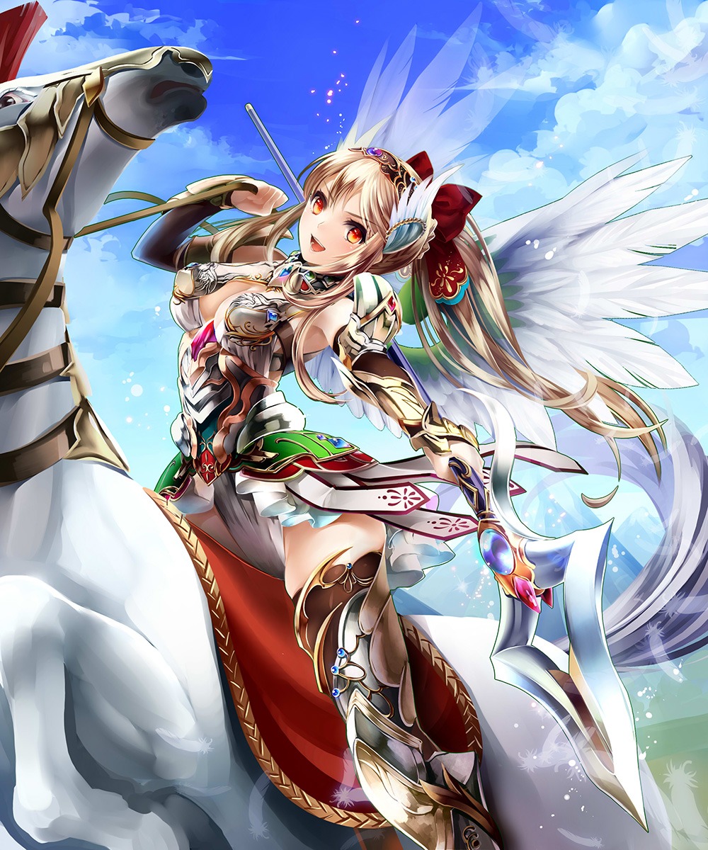 armor cleavage thighhighs toi3toi wings