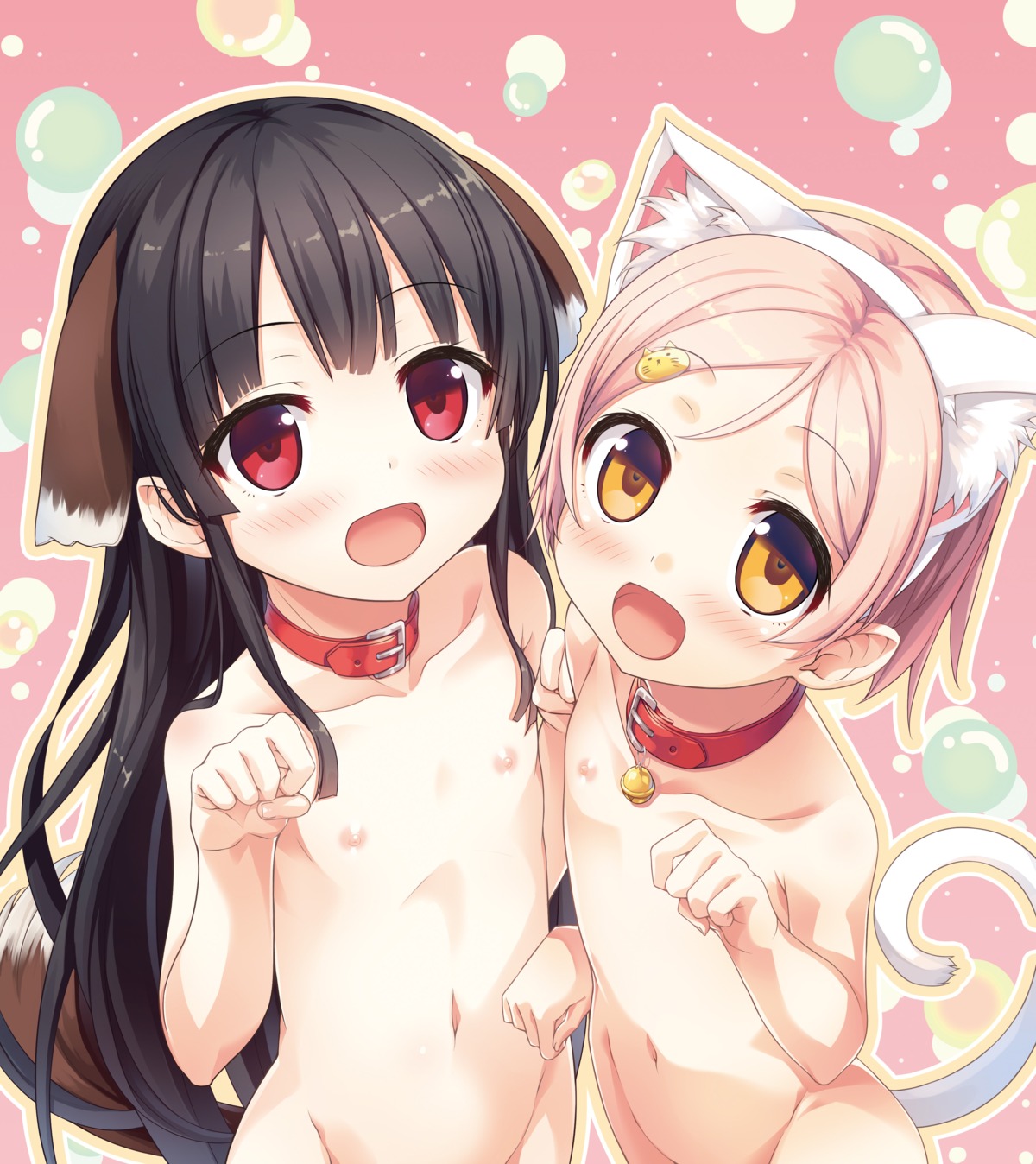 animal_ears cura digital_version hachiroku inumimi loli lose maitetsu naked nekomimi nipples reina_(maitetsu) tail