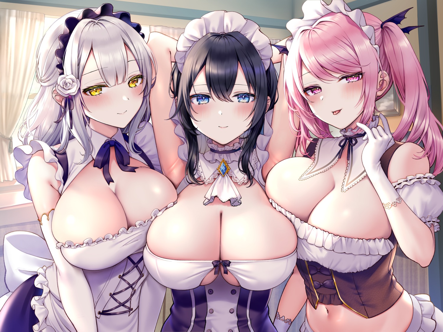 maid no_bra pontaro