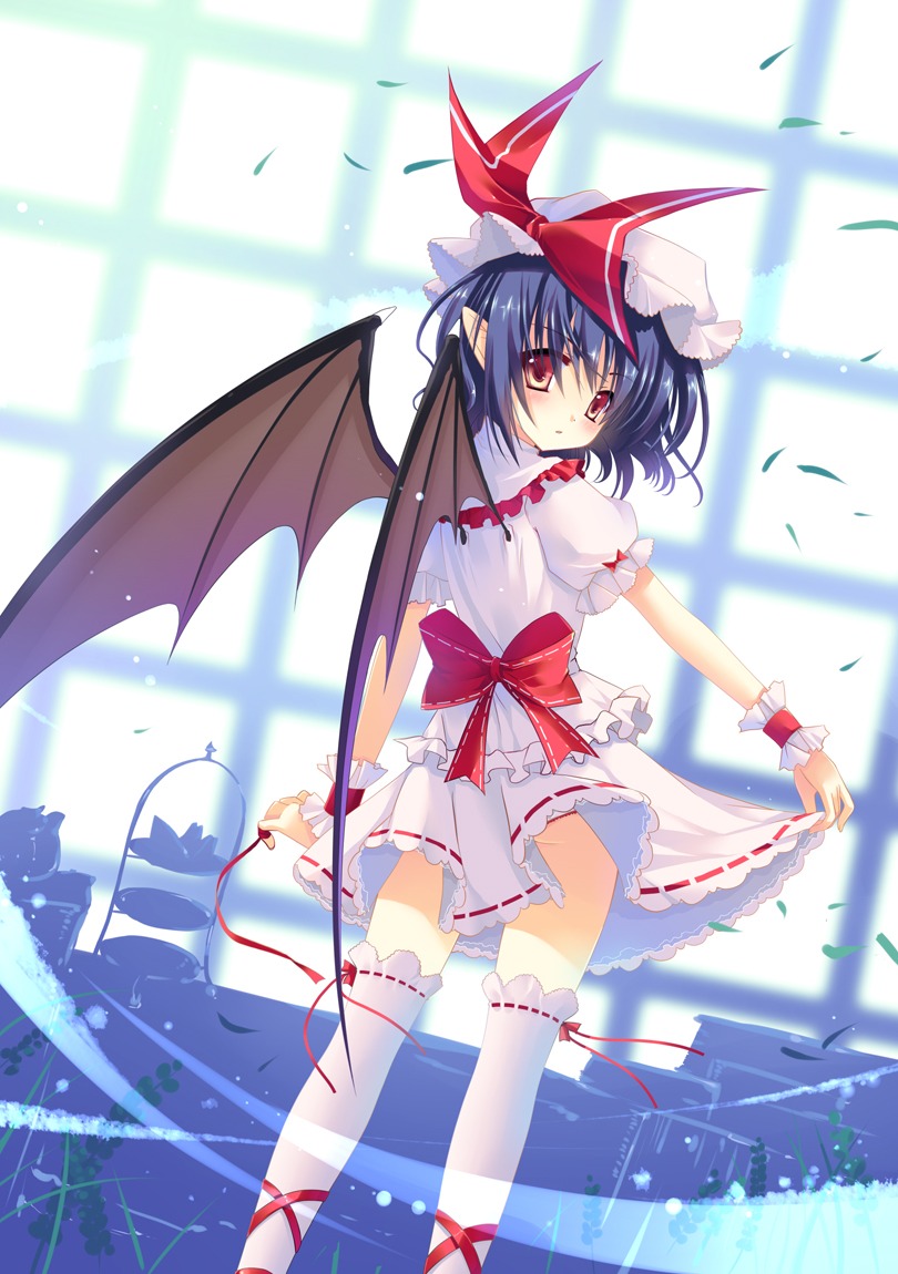 remilia_scarlet sousouman thighhighs touhou wings