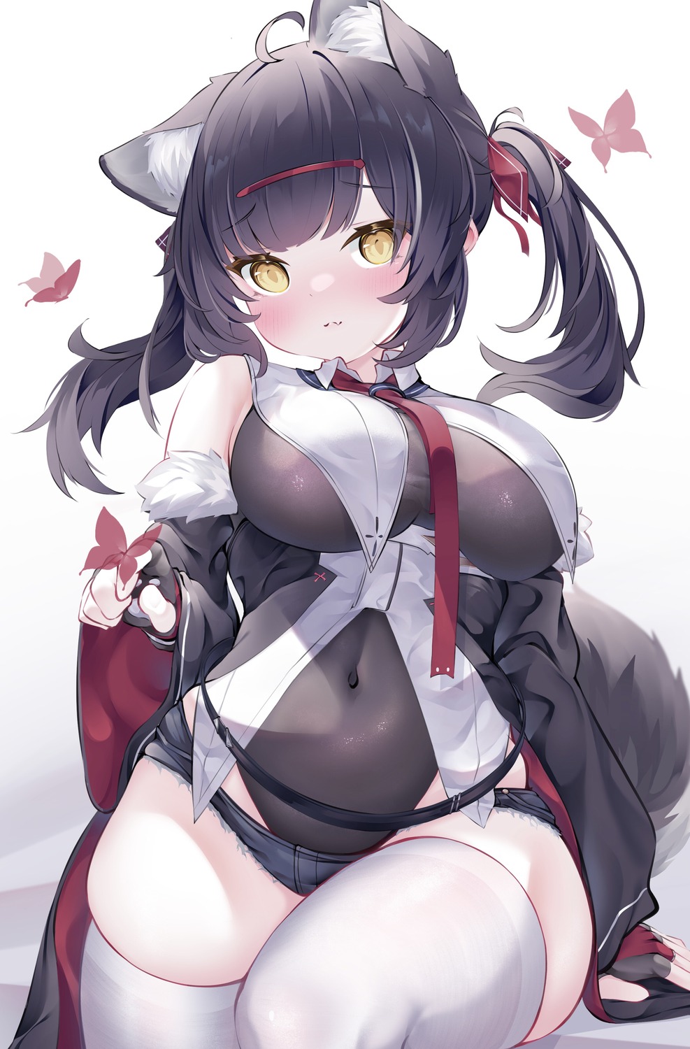 animal_ears konagi_(konachi_e) leotard tail thighhighs