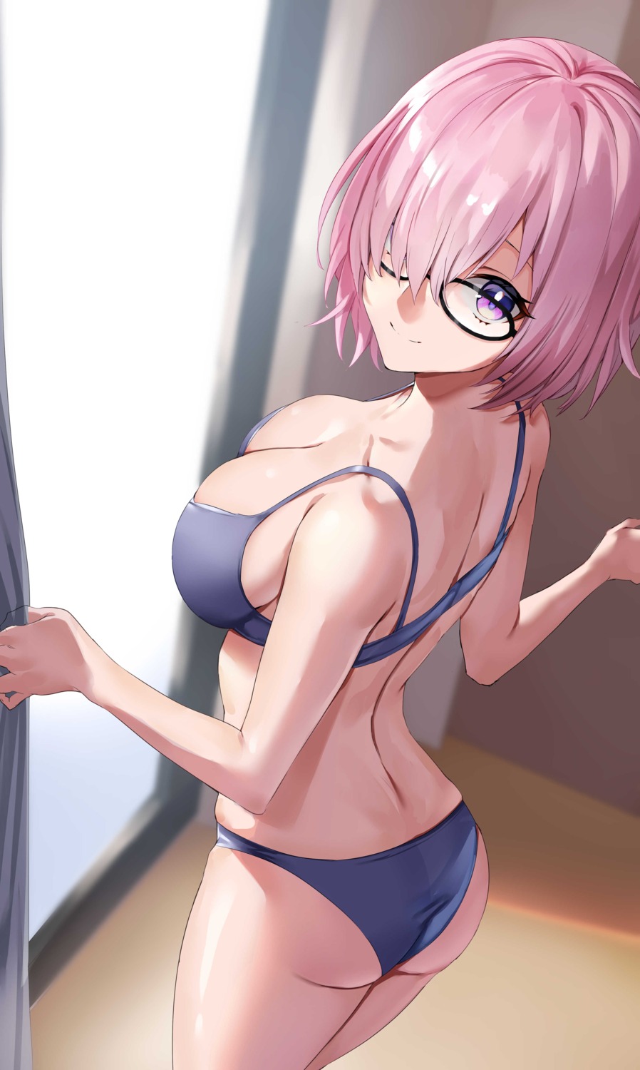 ass bra fate/grand_order mash_kyrielight megane pantsu rororo