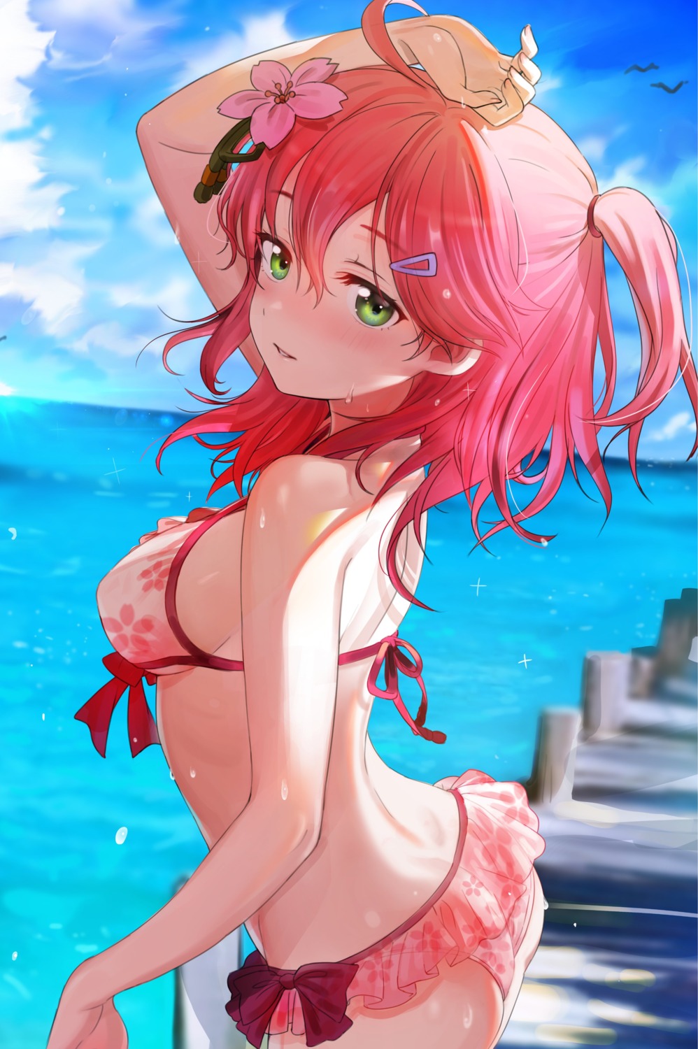 ass bikini hololive sakura_miko seicoh swimsuits